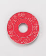 Kamashiki round cherry blossom (large) silver/red plum color