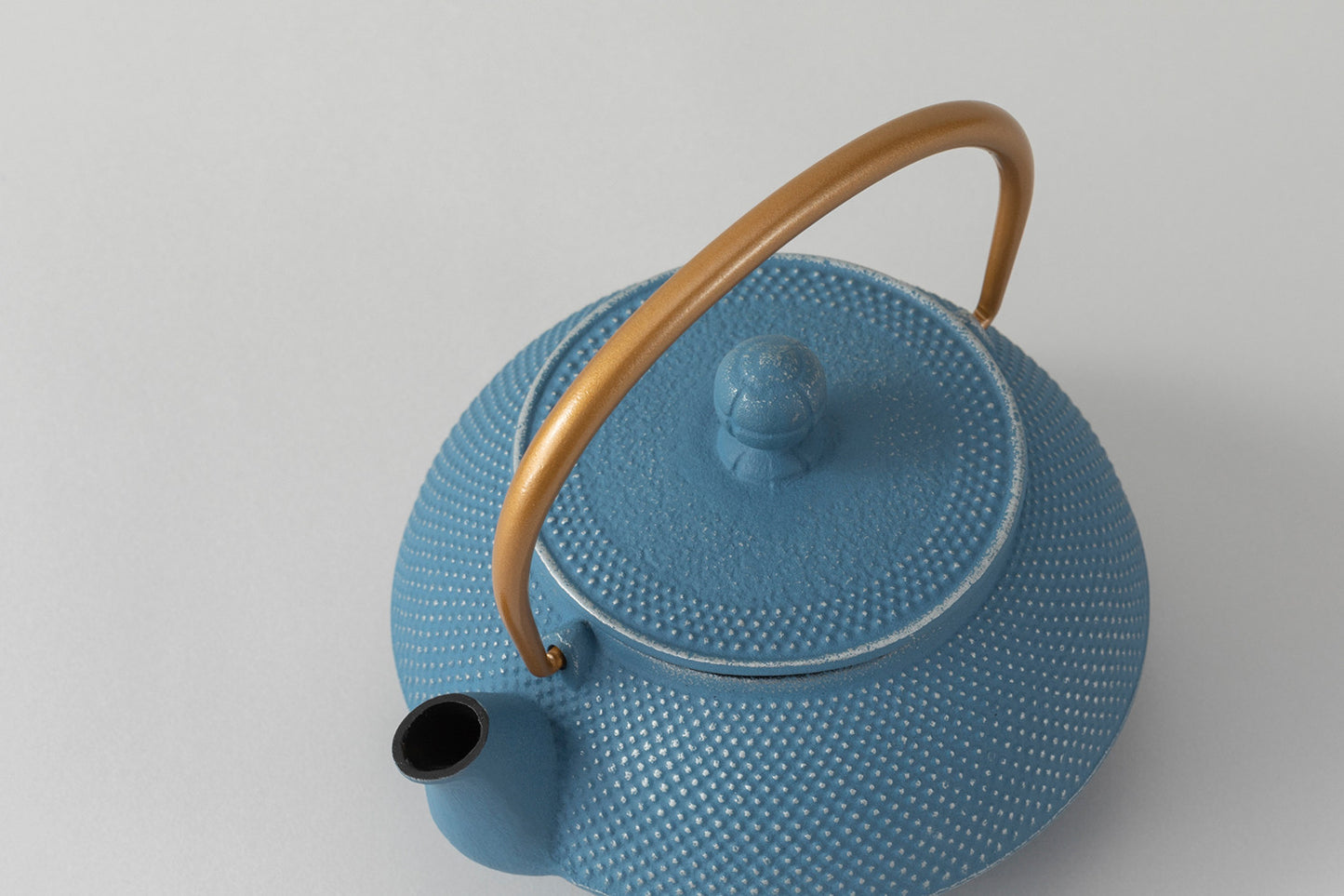 Teapot type 5 Arale (silver/sky blue) Turu gold