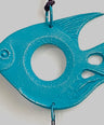 Wind chime tropical fish silver/Turkish blue