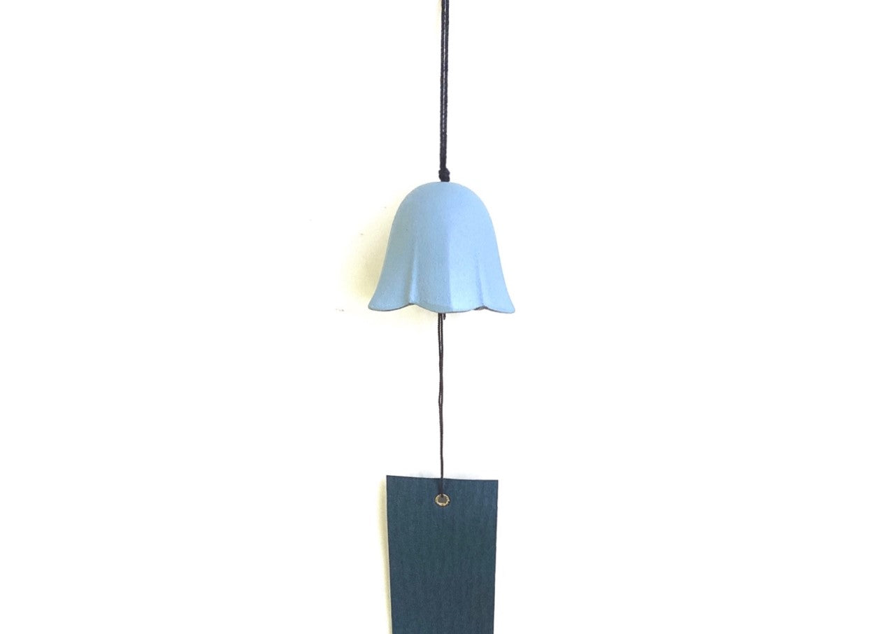 Wind chime flower (indigo strip) sky blue