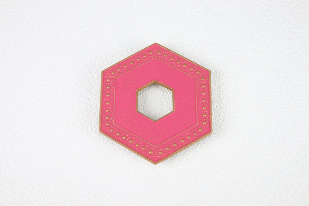 Kamashiki hexagonal tortoiseshell (small) gold/pink