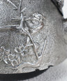 Iron kettle with cherry blossoms and small birds emblem