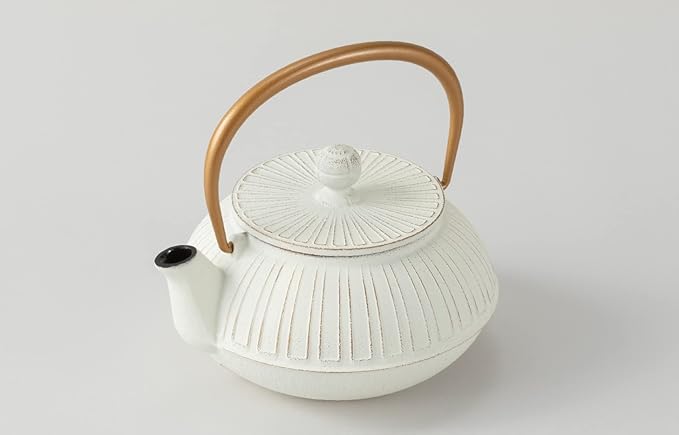 急須5型菊(金/麻色)　ﾂﾙ金