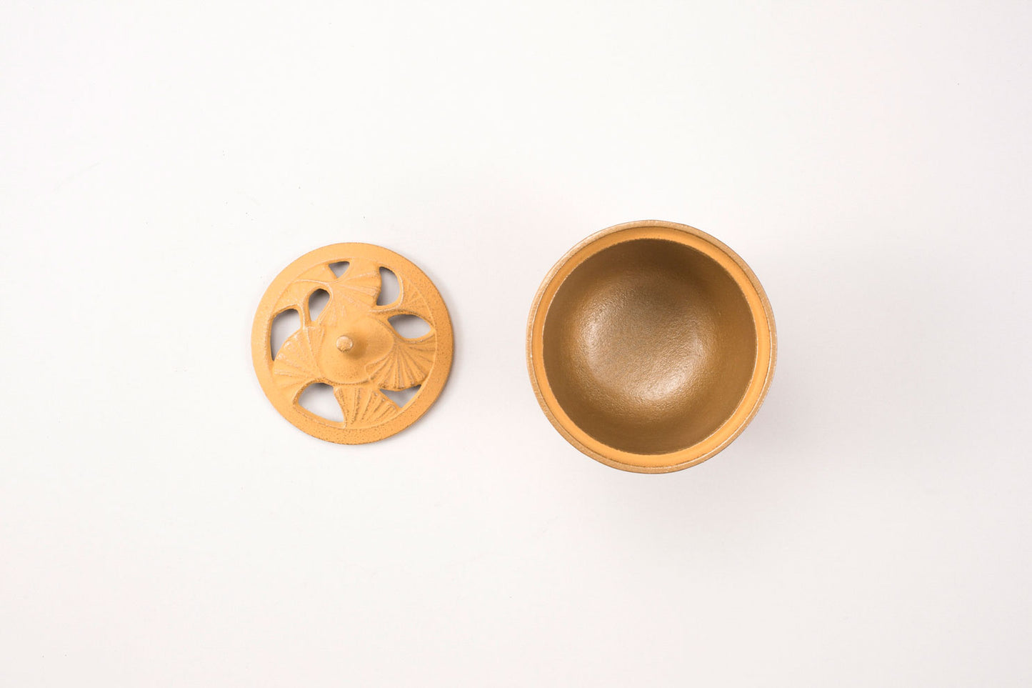 Incense burner of the four seasons Ginkgo (gold/yellow)