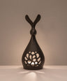 Candle stand rabbit (black)